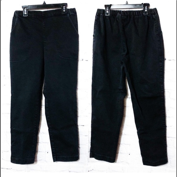 Croft & Barrow Black Pants Straight Leg sz 8PShort - Picture 1 of 5